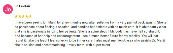 Chiropractic Yonge and St. Clair in Toronto ON Patient Testimonial Jo Testimonial