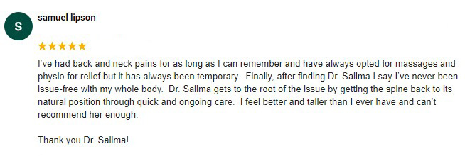 Chiropractic Yonge and St. Clair in Toronto ON Patient Testimonial Samuel
