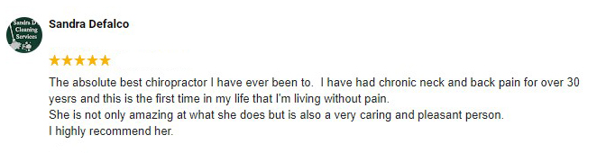 Chiropractic Yonge and St. Clair in Toronto ON Patient Testimonial Sandra